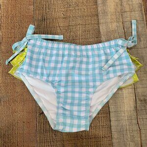 Oopsie Daisy Girls Blue and White Checkered Swimsuit Bottoms -6